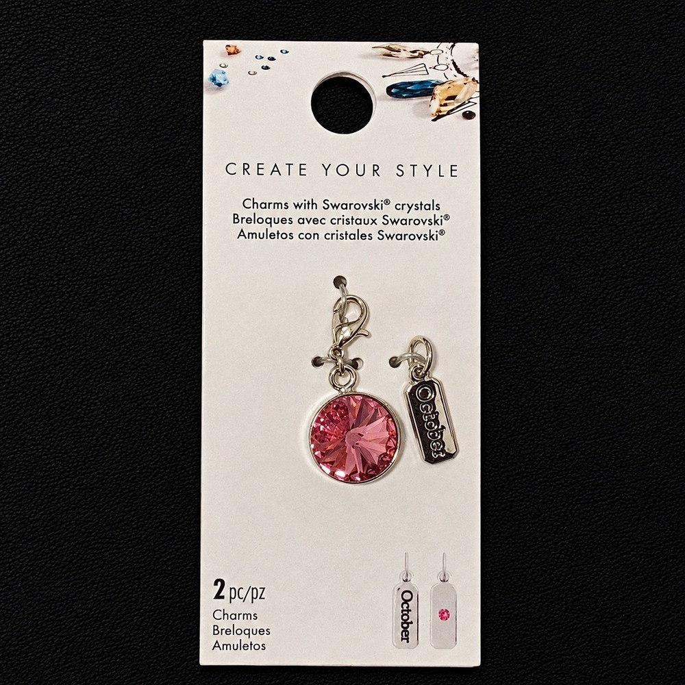Swarovski Create Your Style October Birthstone Charms Tourmaline Rose 30041114